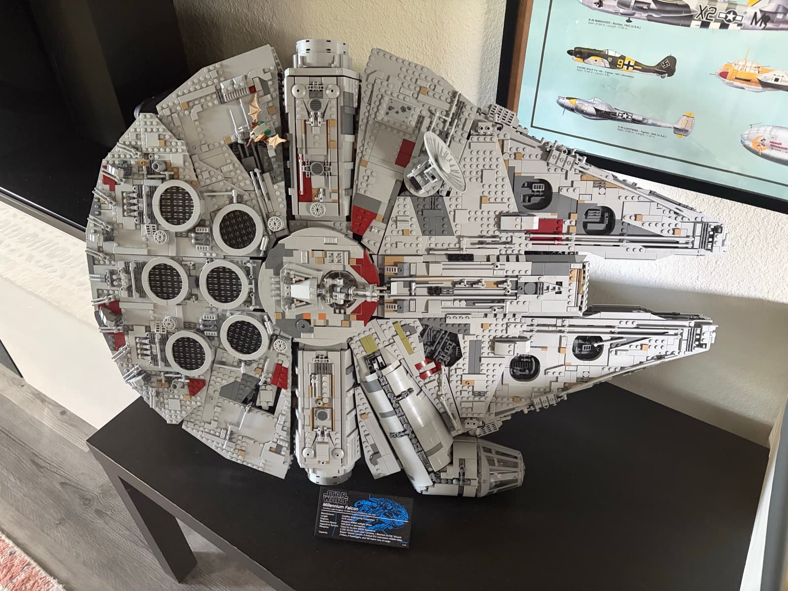 LEGO UCS Millennium Falcon (set 75192) displayed on a table